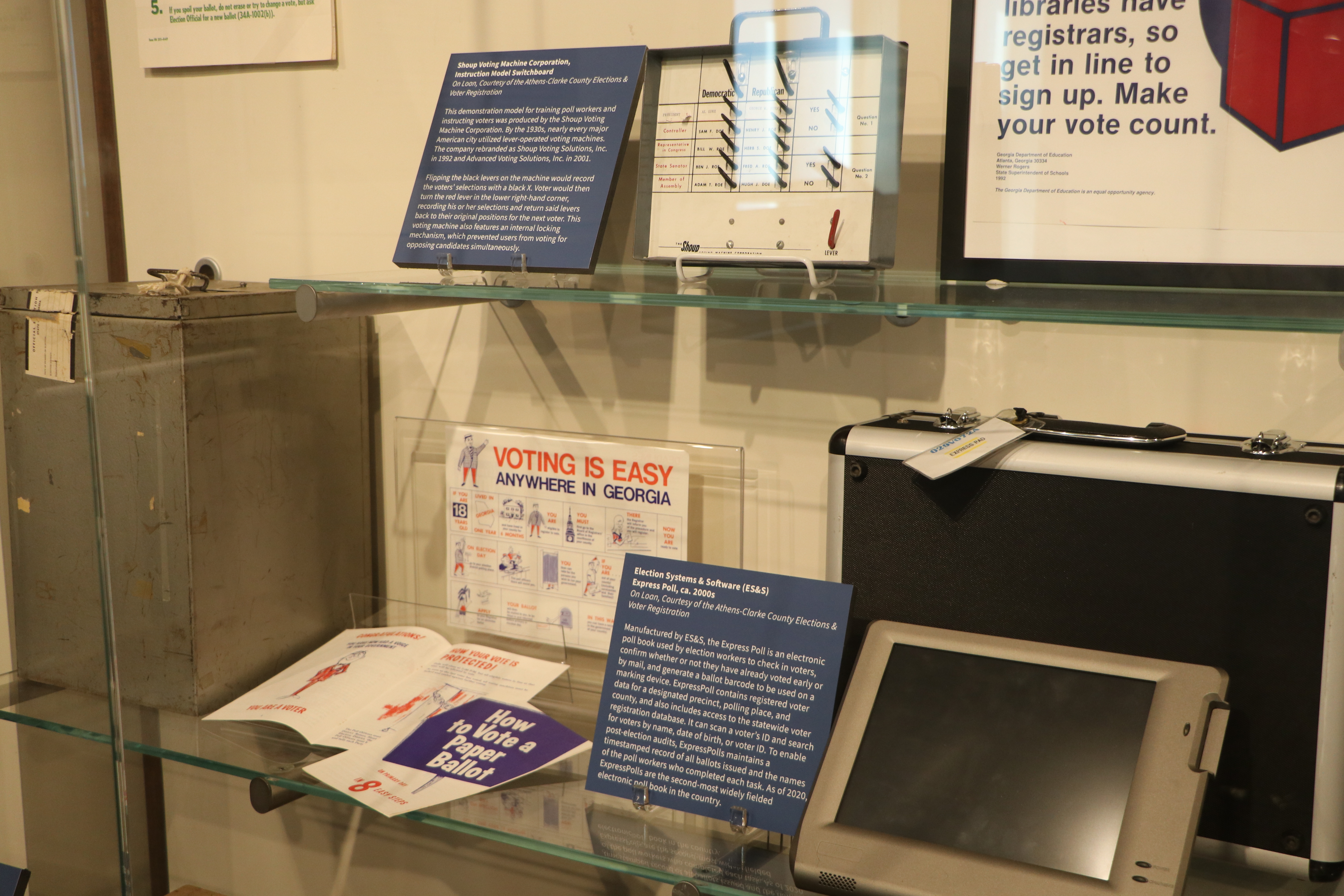 Historic lever operated voting machines