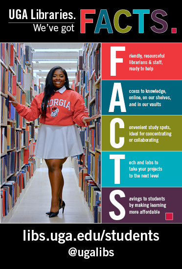 Flyer for FACTS, a marketing campaign to promote library services to students