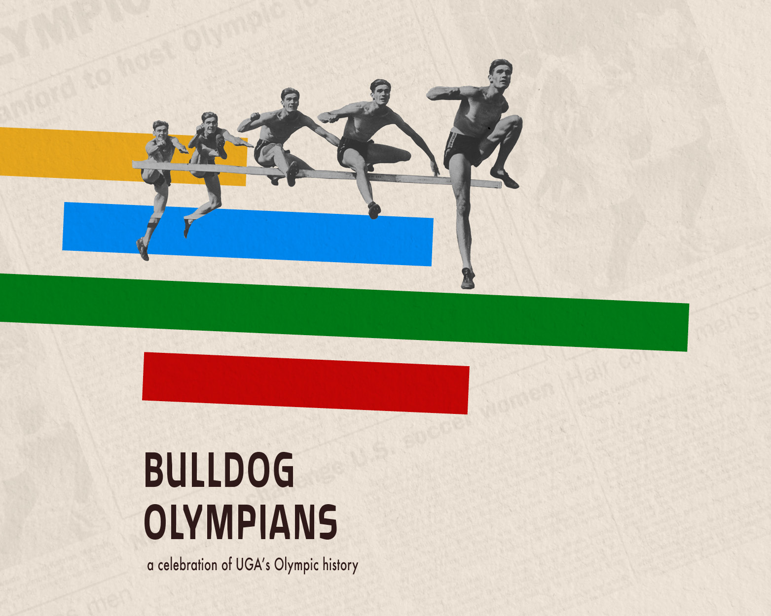 A graphic of a series of images of a man running and jumping over a hurdle