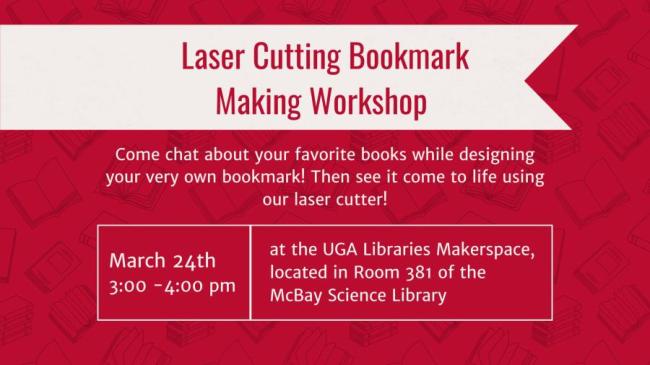 laser cutting bookmark making workshop