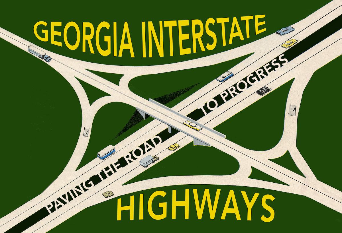 Paving the Road to Progress: Georgia Interstate Highways poster